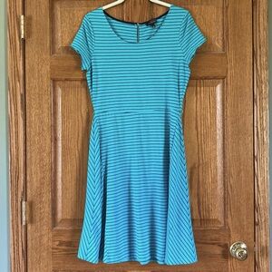 The Limited Blue and Black Striped Dress